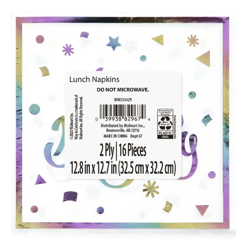 Happy Birthday 16pc Napkin Set